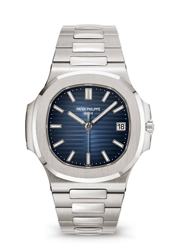 Nautilus 5811/1G-001 White gold bracelet and Blue Sunburst Dial