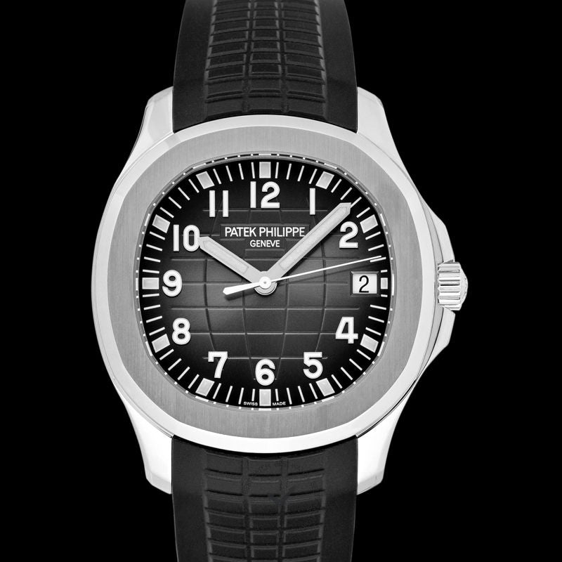 Aquanaut 5167A-001 black embossed dial and “tropical” strap